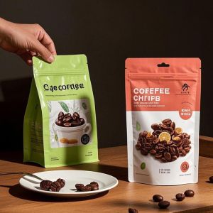 Custom Printed Matte Stand-Up Pouches Partial Window Visibility Resealable