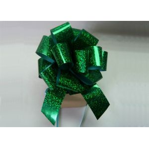 Wholesale Holographic Green Fushia Pom Pom bow 4&quot; dia 250mm width for gift promotion from china suppliers