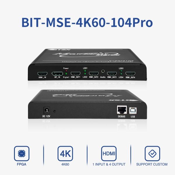 Quality Bitvisus 1X4 & 1X3 4K Multi-Screen Splicing Device EDID Programmable Video Processor BIT-MSE-4K60-104PRO for sale