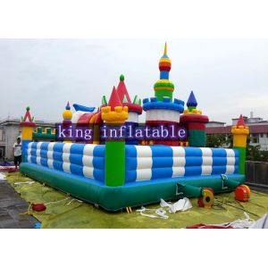 Inflatable Disney Amusement Park With Mickey Mouse And Donald Duck
