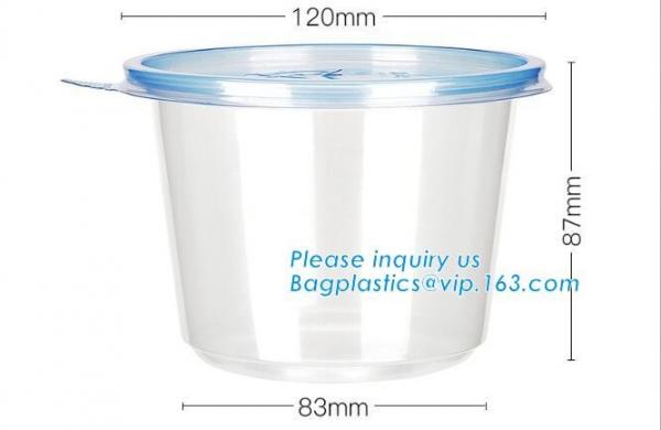 PLA Eco-Friendly Dry Fruit Salad Container Bowl/Tray,90mm yellow disposable CPLA hot drink cup lid for paper cup bagease