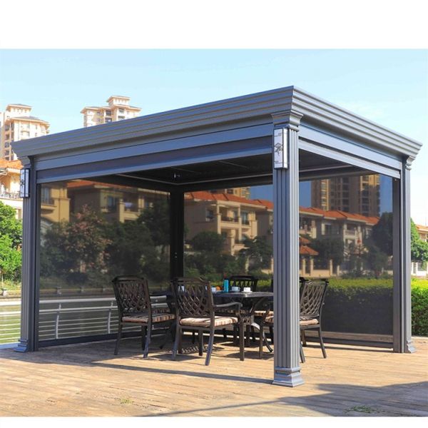 Quality Contemporary Aluminum Pergola Gazebo With Wind Resistance Up To 60 Mph And Adjustable Shade for sale