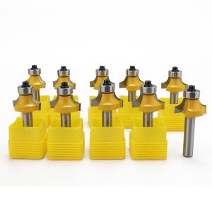 China 6mm 8mm 1/2 Shank Flush Trim Corner Round Over Router Bit Withbearing for Wood Working Chamfering Corner Round Milling Cutter on sale