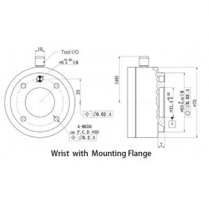 Lightweight AUBO I5 6 Aixs Robot Arm For Engine Assembly Welding Machine