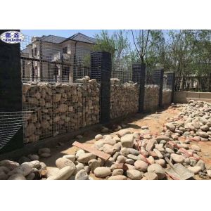 Galvanized Gabion Baskets Hot Dipped Feature For Protection Dam Base