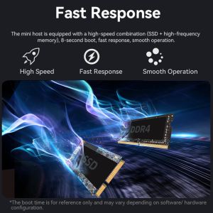 Intel Core I5 7200U Black Mini Computer With DDR3L 16GB RAM Single LAN For