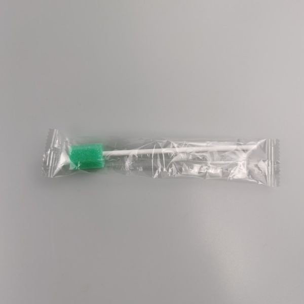 Color-Coded Oral Care Swabs Single-Packed Flower Round Sponge Tips Green / Pink For Medical Home Certificate SGS