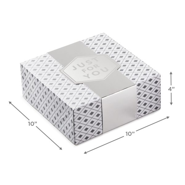 Silver Diamonds 2 Pack Rigid Presentation Boxes Hot Foil Stamping
