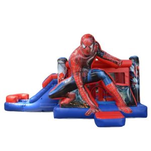 Custom Superhero Bounce House With Slide Moonwalk Bouncer / Commercial