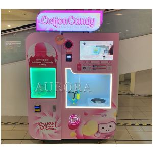 Commercial Fully Automatic Candy Floss Vending Machine With CE ROHS Certificate