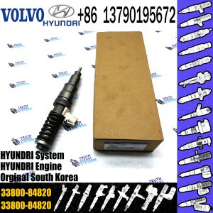 China Diesel Injector 33800 84820, 33800-84820, 3380084820, 21306407 BEBE4D19002 for Hyundai D6CC engine on sale