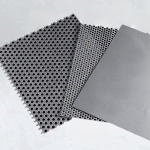 Perforated Metal Security Screen Mesh Black Polyester Coated Glare Reduction