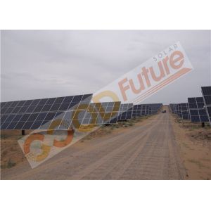 China Mechanical Galvanized Steel 2P Solar Tracker With Max 100 Modules on sale