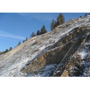 0.5m Width Rockfall Protection Netting Safety Wire Mesh In Mountains