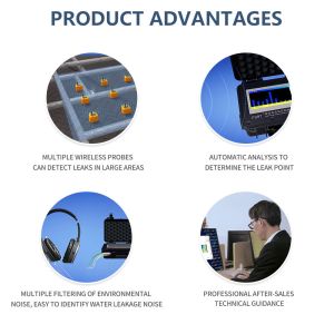 Portable Water Leak Sound Detector 8m For Plumbing Underground Pipe