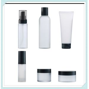 Wholesale Clear Frost Cosmetic Packaging Bottles Set Cream Jar Facial Tube With PP Cap from china suppliers