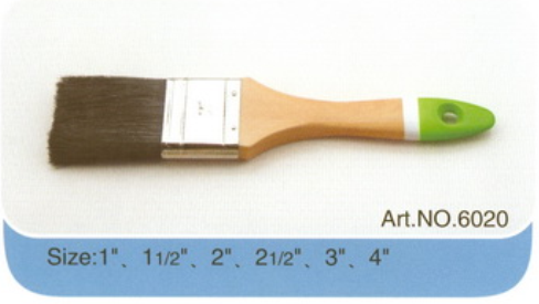 High quality wooden handle pure bristle 2" 3" 4"paint brush No.6020