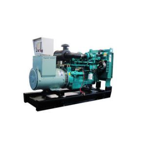 DC 24V Electric Start 300KW Diesel Generator Steel Base - Frame Against