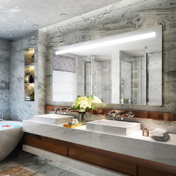 Dot Shape Touch Led Bathroom Mirror Explosion Proof Smart Touch Led Mirror