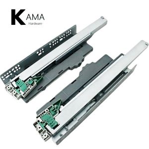 25KGS Foldable KAMA Soft Close Drawer Slides Galvanized Steel Material