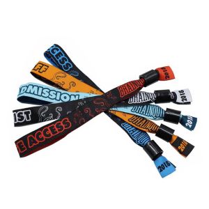 Wholesale Personalised Festival Wristbands , Customized Polyester Wrist Band With Adjustable Buckle from china suppliers