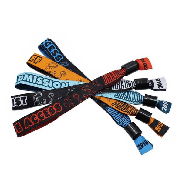 Personalised Festival Wristbands , Customized Polyester Wrist Band With