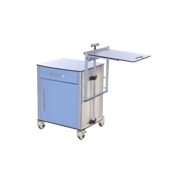 Quality Mute Caster ABS Hospital Bedside Cabinet With Foldable Writing Board for sale
