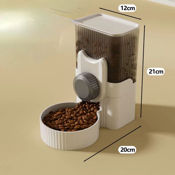 Cage Hanging Pet Feeder Plastic Hanging Water Dispenser Double Bowl For Cat And Dog