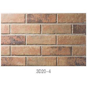 China 3D20-4 Lightweight Pure Clay Thin Veneer Brick For Indoor / Outdoor Wall on sale