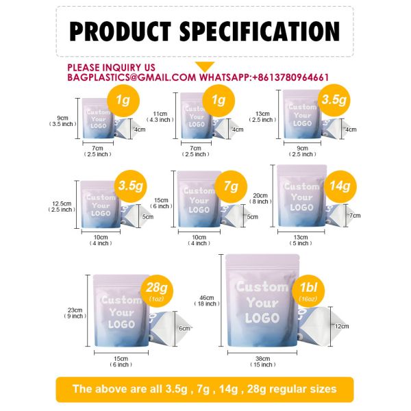 Self Sealing Sealable Treat Bags Packaging Food Storage Pouch for Sample Cookies Jewelry