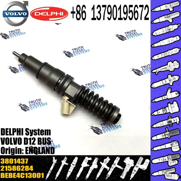 High Quality 2 Pins Diesel Fuel Injector BEBE4C13001 21586284 3801437 For VOL D12