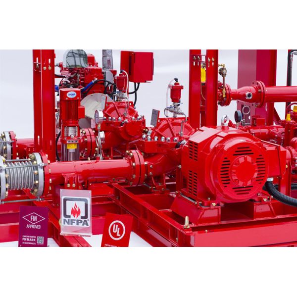 Quality Horizontal Centrifugal Split Case Fire Pump Set 1000 Gpm With Engine , Low Noise for sale