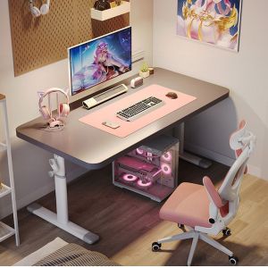 Contemporary Multifunctional Small Desk for Room Solid White Metal Manual