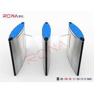 304 Stainless Steel Automatic Flap Barrier Turnstile Acrylic Swing Arm With