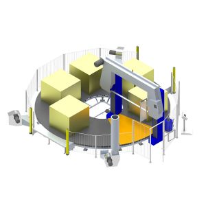 Automatic Rotary Sponge Cnc Foam Cutter Horizontal Splitting Carousel Suction