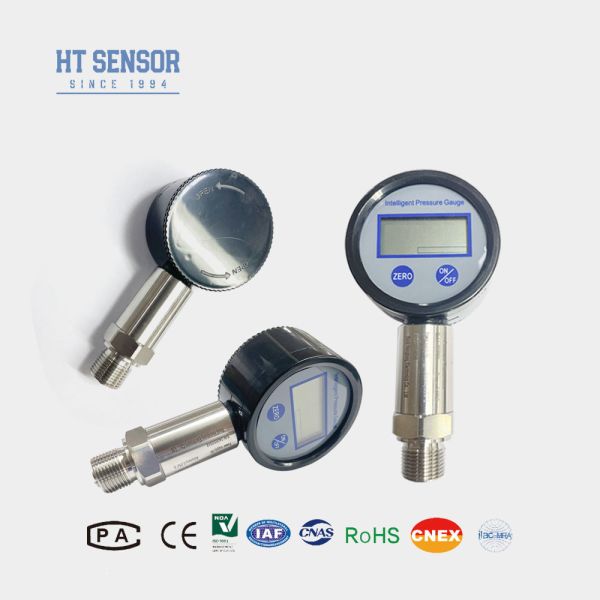 BPZ2007 Black Plastic Box Digital Pressure Gauge with 9V Battery Supply and Long