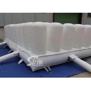 8x6m white indoor foam pit airbag with sealed top cover for big jump airbag