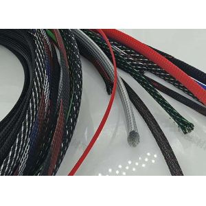 Abrasive Resistance Braided Cable Sheath Customer Logo With Smooth Surface