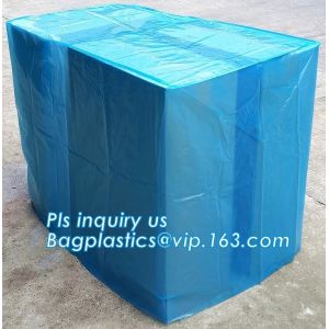 sealable square bottom pallet shrink wrap plastic cover for bags, jumbo black