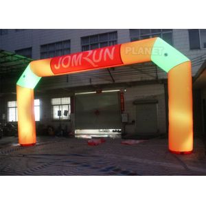 Custom Advertising LED Inflatable Start Finish Arch For Event