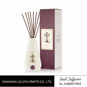 Portable Home Ceramic Scent Diffuser , Long Lasting Ceramic Reed Diffuser