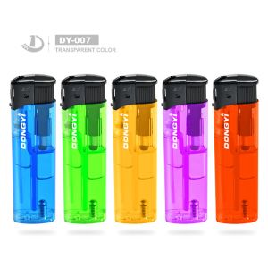 Wholesale Competitive Model NO. DY-007 Torch Refillable Electric Lighter with Transparent Color from china suppliers