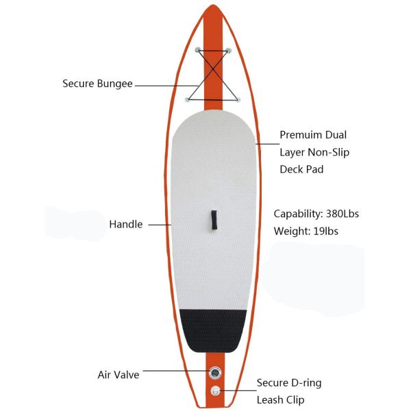 Custom 0.6mm PVC Tarpaulin Inflatable Stand Up Paddle Board