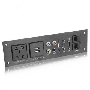 USB Charging Office Station Screen Socket / Aluminum Power Panel Socket