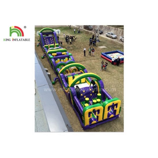 26m Long Challenge Adult Inflatable Obstacle Course, Inflatable Sports Games For Kids Adults