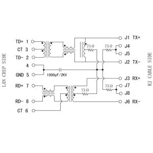 JFM25011-0510 | LPJ0026GDNL RJ45 Modular Jack 10/100Base Ethernet