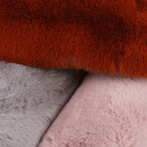 Knitted Type Tricot 100% Polyester Very Soft Big Weight 20-25mm Rabbit Fur