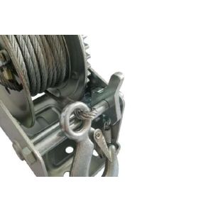 Marine Power Coating Manual Hand Winch With Cable 1600LB / 727kg Capacity