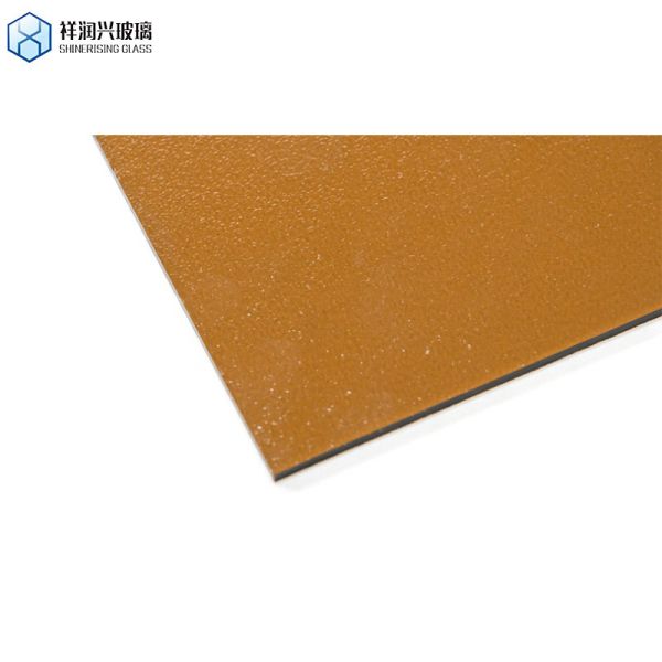 Customization Decorative Tempered Ceramic Glass with Unique Pattern Brown Embossed Glass