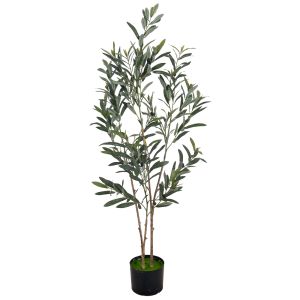Multi-pole 7ft Artificial Olive Tree - Tall Faux Olive Trees Artificial Indoor -